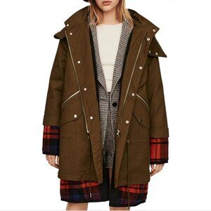 NWT Maje Gapo Plaid Underlay Coat (oversized fit)